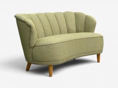  Asko Asko Sofa Green Fabric Lacquered Wood Finland 1950s - 4751354