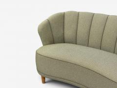  Asko Asko Sofa Green Fabric Lacquered Wood Finland 1950s - 4751358