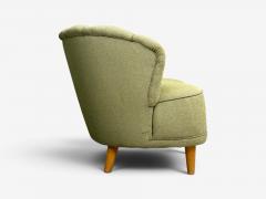  Asko Asko Sofa Green Fabric Lacquered Wood Finland 1950s - 4751362
