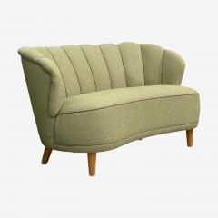  Asko Asko Sofa Green Fabric Lacquered Wood Finland 1950s - 4751533