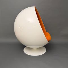  Asko Original Asko Ball Chair Eero Aarnio White and Orange Finland 1960s - 4640515