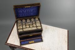  Asprey Asprey An Early Victorian Cut Glass Dresser Set in a Macassar Ebony Case - 791736