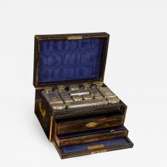  Asprey Asprey An Early Victorian Cut Glass Dresser Set in a Macassar Ebony Case - 793533