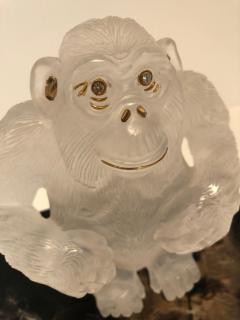  Asprey Asprey Carved Rock Crystal Gorilla Diamond Eyes and 18 Karat Gold Accents - 1405454