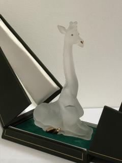  Asprey Asprey Rock Crystal 18k Gold Diamond Giraffe Sculpture - 1416988