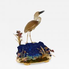  Asprey Large 18K gold silver gilt diamond and hardstone bird model by Asprey - 3330978