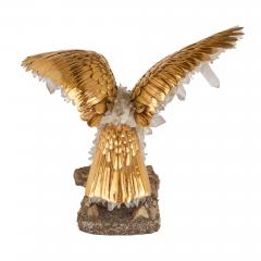  Asprey Large quartz crystal pyrite and vermeil model of an eagle attributed to Asprey - 3756812