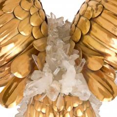  Asprey Large quartz crystal pyrite and vermeil model of an eagle attributed to Asprey - 3756817