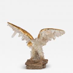  Asprey Large quartz crystal pyrite and vermeil model of an eagle attributed to Asprey - 3758700