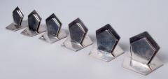  Asprey Set of 6 Asprey English Between the Wars Art Deco Place Card Holders - 4424644