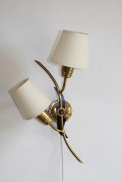  Astra ASTRA Brass Black Isolit Wall Lamp Norway 1950s - 4822698