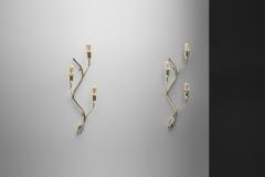  Astra Branch Shaped Brass Wall Lamps for Astra Norway Mid 20th Century - 4729637
