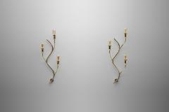  Astra Branch Shaped Brass Wall Lamps for Astra Norway Mid 20th Century - 4729639