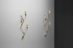  Astra Branch Shaped Brass Wall Lamps for Astra Norway Mid 20th Century - 4729641