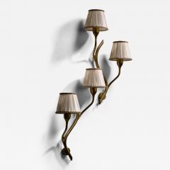  Astra Pair of brass Astra wall lamps - 4532506