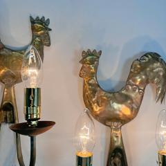  Atelier Cerenne of Vallauris Fabulous Pair of 1950 s wall lights au coq Atelier Cerenne of Vallauris - 3871683