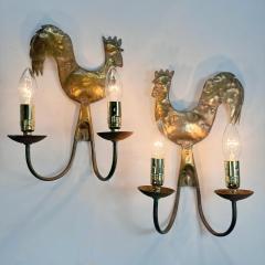  Atelier Cerenne of Vallauris Fabulous Pair of 1950 s wall lights au coq Atelier Cerenne of Vallauris - 3871685