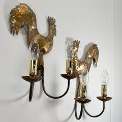  Atelier Cerenne of Vallauris Fabulous Pair of 1950 s wall lights au coq Atelier Cerenne of Vallauris - 3871686