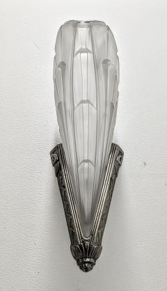  Atelier E J G Pair of French Art Deco Wall Sconces signed by E J G - 3942441