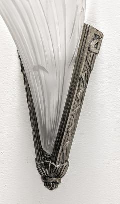  Atelier E J G Pair of French Art Deco Wall Sconces signed by E J G - 3942443