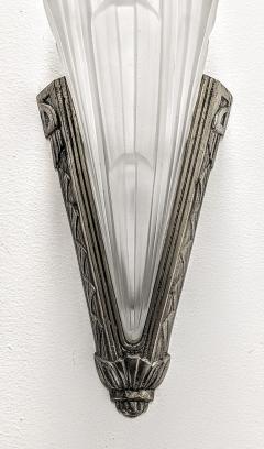  Atelier E J G Pair of French Art Deco Wall Sconces signed by E J G - 3942445