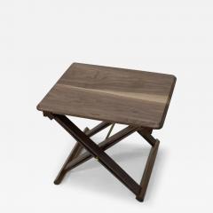  Atelier Luer Atelier Luer Campaign Style Tray Side Table with X Frame Base and Leather Straps - 3527576