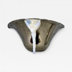  Atelier Petitot Ezan Glass FRENCH ART DECO OPALESCENT GLASS BIRD NICKEL BRONZE SCONCES - 4281428