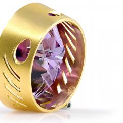  Atelier Tom Munsteiner 18 70 Carat Amethyst Diamond Gold Platinum Pendant Necklace Atelier Munsteiner - 4710375