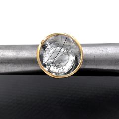  Atelier Tom Munsteiner Atelier Munsteiner Magic Face Black Tourmaline Quartz One of a Kind Gold Ring - 4710415