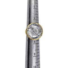  Atelier Tom Munsteiner Atelier Munsteiner Magic Face Black Tourmaline Quartz One of a Kind Gold Ring - 4710423