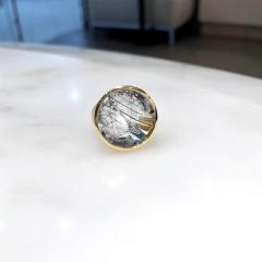  Atelier Tom Munsteiner Atelier Munsteiner Magic Face Black Tourmaline Quartz One of a Kind Gold Ring - 4710426
