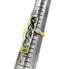  Atelier Tom Munsteiner Exceptional Bi Color Tourmaline White Diamond Contemporary Ring Munsteiner - 4701310