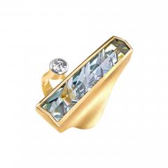  Atelier Tom Munsteiner Exceptional Bi Color Tourmaline White Diamond Contemporary Ring Munsteiner - 4705400