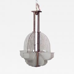  Atelier Vincent French Art Deco Frosted Glass 4 Corner Chandelier - 470460