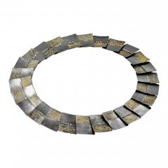  Atelier Zobel Alternating Diamond Yellow Gold Oxidized Silver Link Necklace Atelier Zobel - 4779900