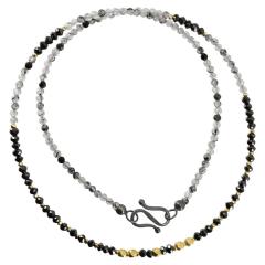  Atelier Zobel Black Diamond Tourmaline Quartz Gold Oxidized Silver Necklace Atelier Zobel 25 - 4711229