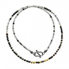  Atelier Zobel Black Diamond Tourmaline Quartz Gold Oxidized Silver Necklace Atelier Zobel 25 - 4714287