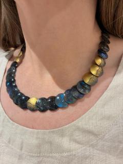  Atelier Zobel Spectrolite Labradorite Gold Oxidized Silver Disc Necklace Atelier Zobel 2026 - 4711330