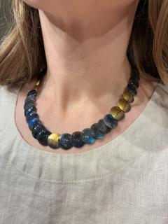 Atelier Zobel Spectrolite Labradorite Gold Oxidized Silver Disc Necklace Atelier Zobel 2026 - 4711337