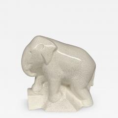 Atelier de Sainte Radegonde Atelier de Sainte Radegonde Art Deco Cream Ceramic Elephant - 4082050