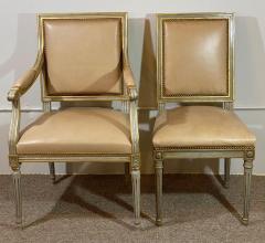  Ateliers Philippe Coudray Set of Louis XVI Style Philippe Coudray Ateliers Dining or Conference Chairs - 2491247