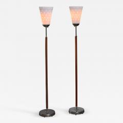  Atelje Lyktan Hans Bergstrom pair of brass and glass floor lamps Sweden - 2158076