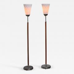  Atelje Lyktan Hans Bergstrom pair of brass and glass floor lamps Sweden - 2158076