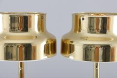  Atelje Lyktan Pair of Bumling Table Lamps in Brass and Leather by Atelj Lyktan - 1143955