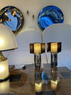  Atelje Lyktan Pair of Lucite Cube Lamps by Atelj Lyktan Sweden 1990s - 2282424