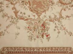  Aubusson Flowers and Garlands French Aubusson Rug 19th Century 1920s France - 2937040