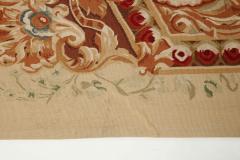  Aubusson Flowers and Garlands French Aubusson Rug 19th Century 1920s France - 2937045