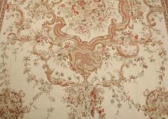  Aubusson Flowers and Garlands French Aubusson Rug 19th Century 1920s France - 2937046