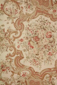  Aubusson Flowers and Garlands French Aubusson Rug 19th Century 1920s France - 2937048