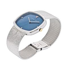  Audemars Piguet AUDEMARS PIGUET 18K WHITE GOLD BLUE DIAL WITH DIAMOND MARKERS 1970S DRESS WATCH - 2569908